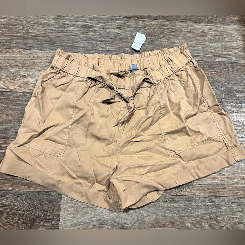 Aerie Light Brown Elastic Waist Shorts